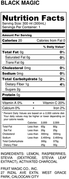 Black Magic Nutrition Facts