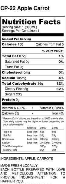 Apple Carrot - Nutrition Facts